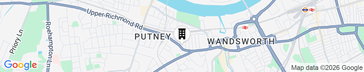 Map for The Lodge Hotel - Putney