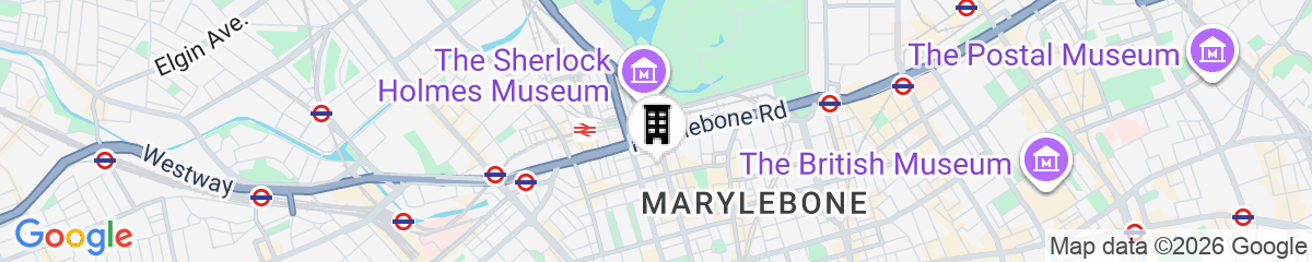 Map for Baker Street Apartments by Viridian Apartments