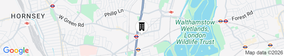 Map for Tottenham City Stays (Opposite Seven Sisters Train Station)