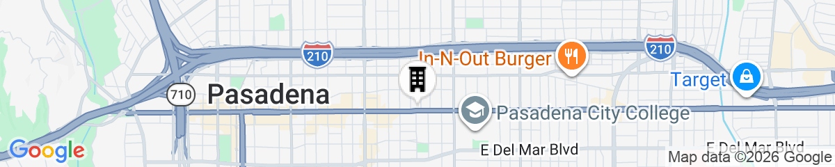 Map for Pasadena Rose & Crown Hotel