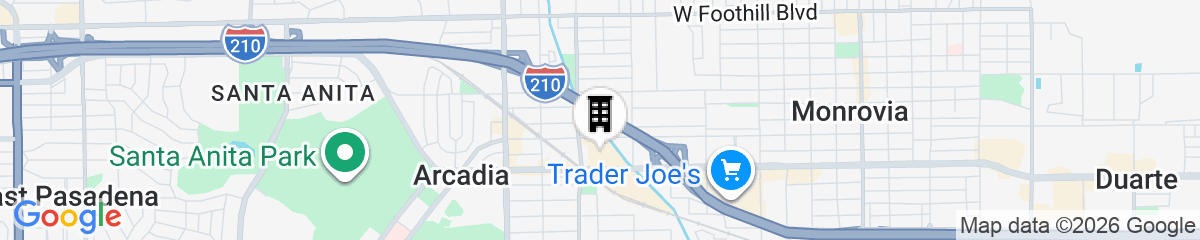 Map for Hampton Inn Los Angeles/Arcadia/Pasadena