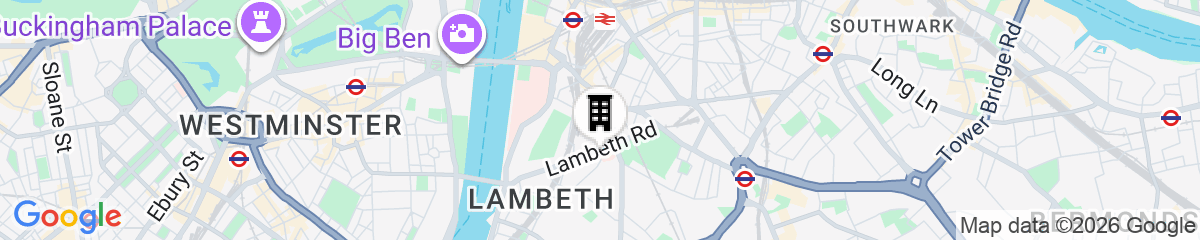 Map for Premier Inn London Waterloo - Lambeth Road