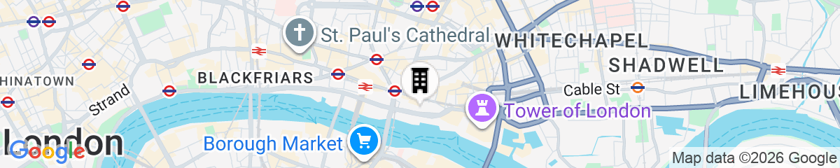 Map for Premier Inn London Bank - Tower