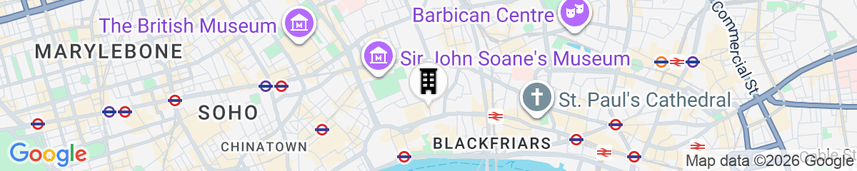 Map for Chancery Lane by Viridian Apartments