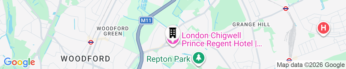 Map for London Chigwell Prince Regent Hotel, BW Signature Collection