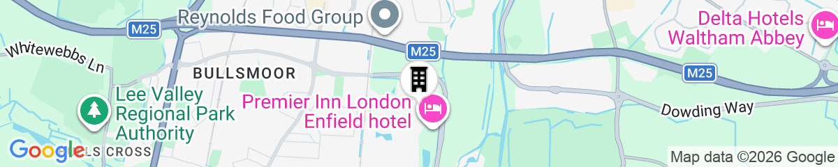 Map for Premier Inn London Enfield
