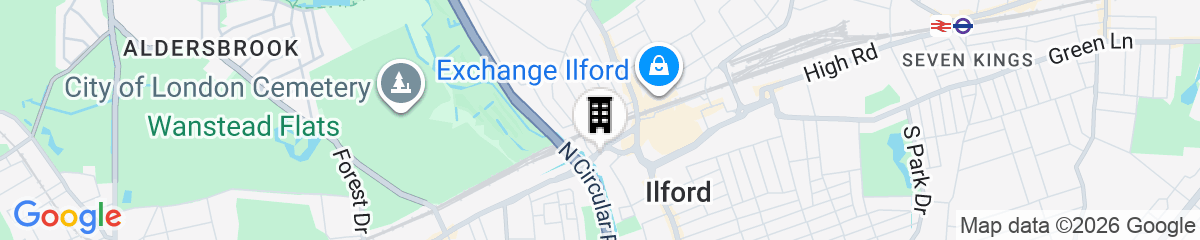 Map for Belvilla Ilford Station Hotel, 4 min from Elizabeth line