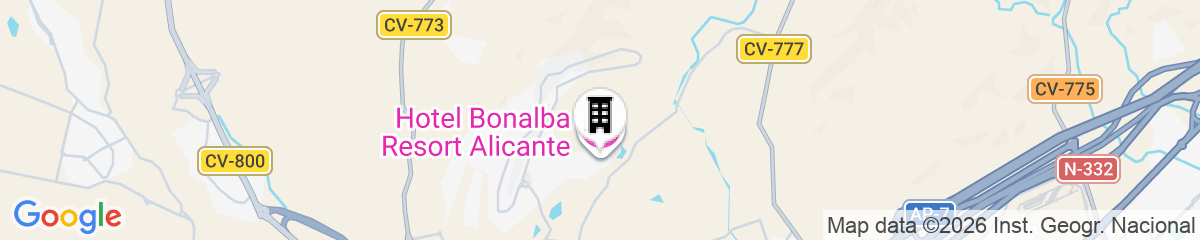 Map for Hotel Bonalba Alicante