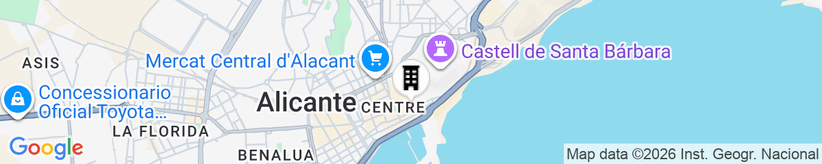 Map for Apartamentos Santa Faz by Be Alicante
