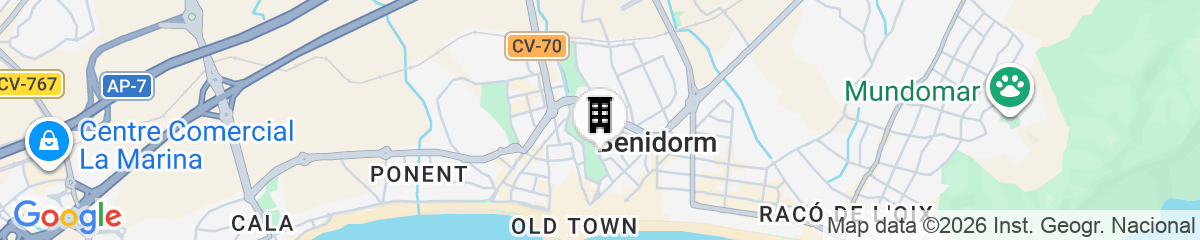 Map for Benidorm Apartamentos Michelangelo