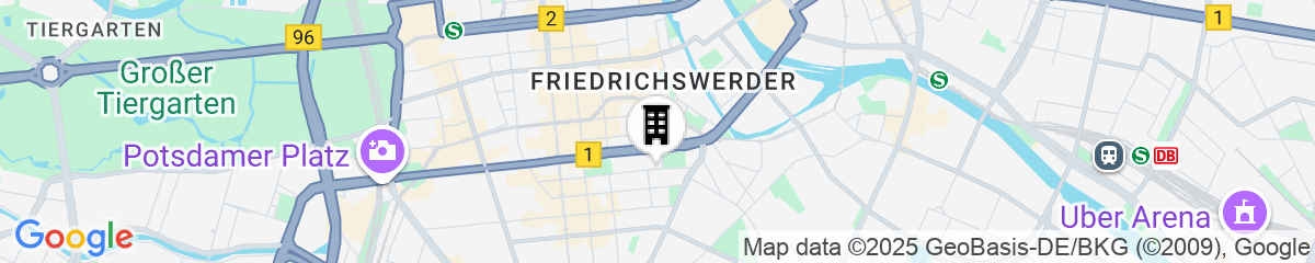 Map for Adina Apartment Hotel Berlin CheckPoint Charlie