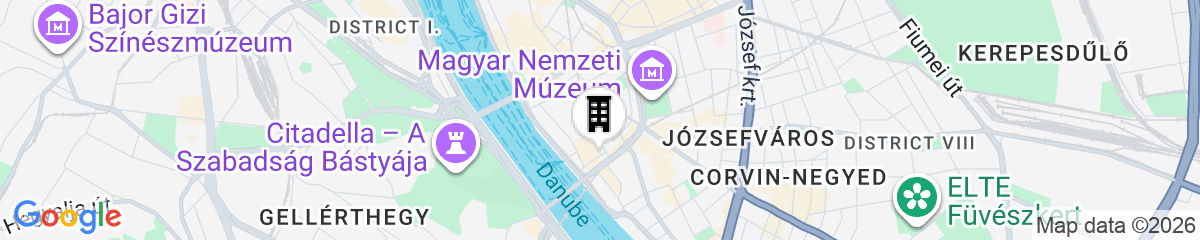 Map for Charm Hotel Budapest  (formerly Boutique Hotel Budapest)
