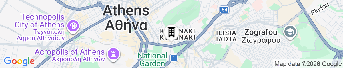 Map for COCO-MAT Athens Jumelle