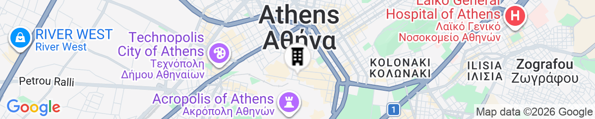 Map for Superb flat in historic centre of Athens