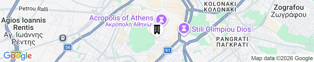 Map for Charming Aptm Few Steps From Acropolis by GHH