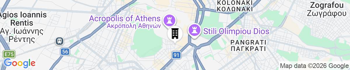 Map for Lux Deck Roof Apt at the Foothills of Acropolis w Breathtaking View
