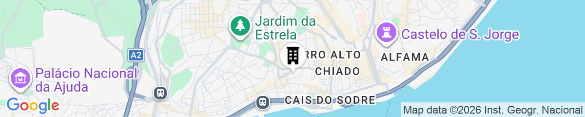 Map for Light Filled Apartment near Chiado, By TimeCooler