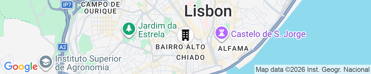 Map for Raw Culture Arts & Lofts Bairro Alto