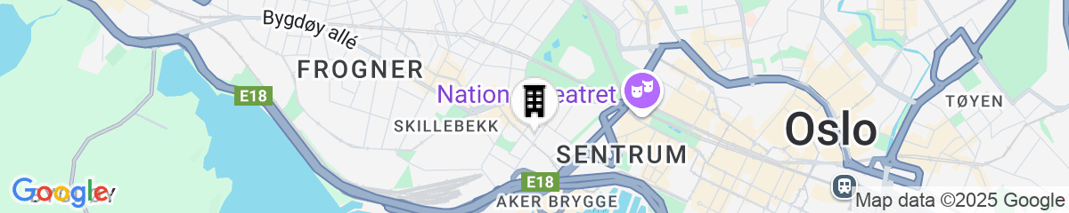 Map for Frogner House - Vika