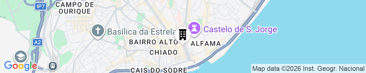 Map for B in B Lisbon Downtown Suites