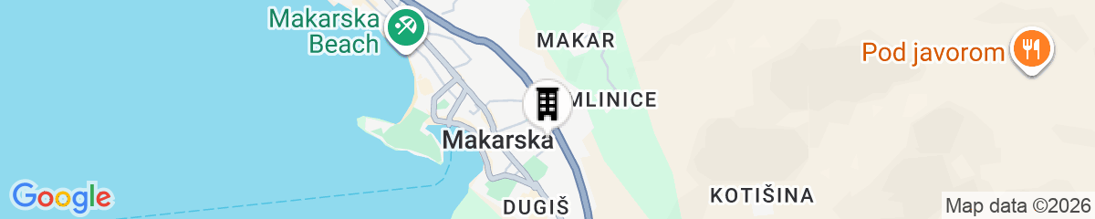 Map for Apartments Marinko