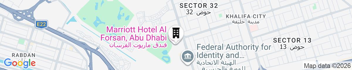 Map for Marriott Hotel Al Forsan, Abu Dhabi
