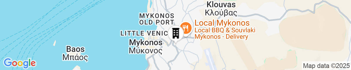 Map for Margie Mykonos Hotel