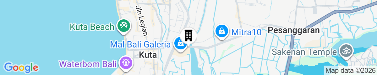 Map for Kuta Galleria Hotel