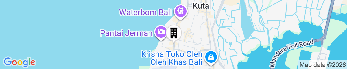 Map for Aryaduta Bali