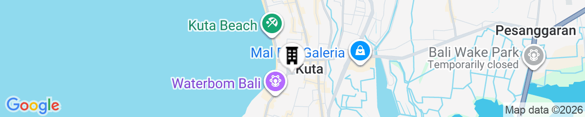 Map for Kuta Beach Club Hotel