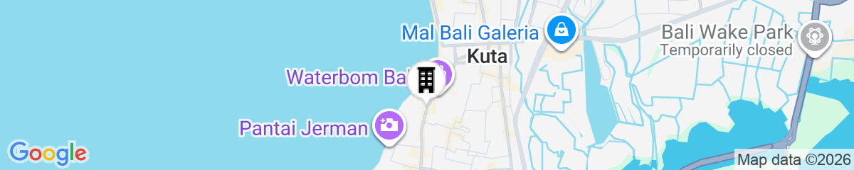 Map for Bintang Kuta Hotel