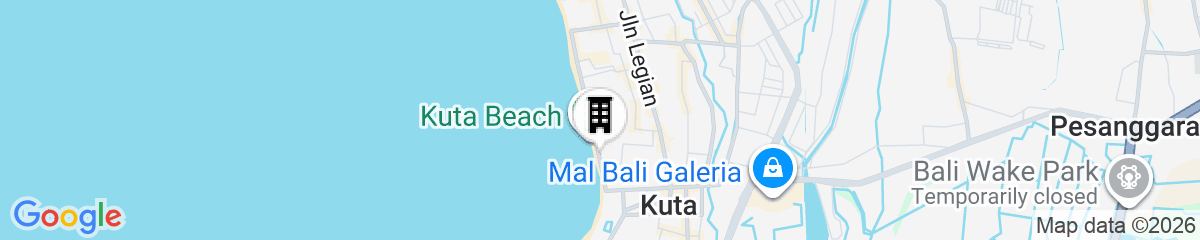 Map for Kuta Seaview Beach Resort   