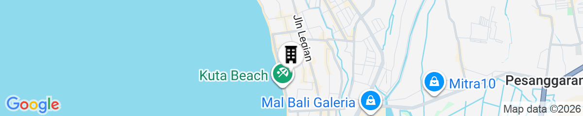 Map for YELLO Hotel Kuta Beachwalk Bali