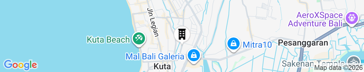 Map for The Rhadana Kuta Bali