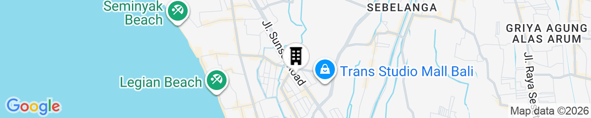 Map for Fame Hotel Sunset Road Kuta