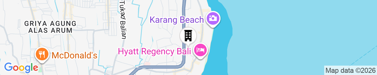 Map for Green Studio Apartment Sanur