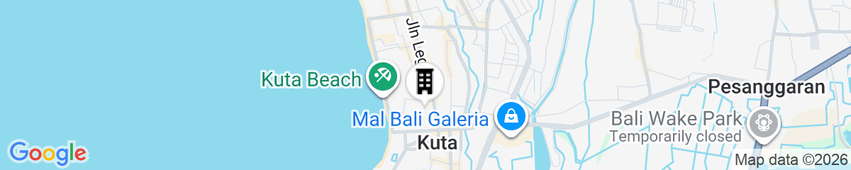 Map for Kuta Townhouse Apartments