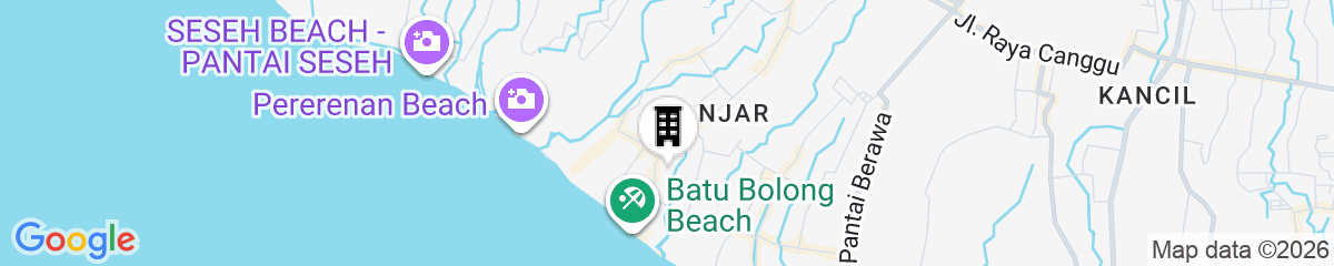 Map for Roomates Beach Hostel Canggu by Ini Vie Hospitality