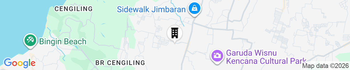 Map for Manuver Surf and Stay Uluwatu Bali