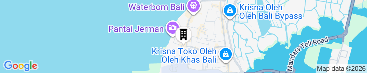 Map for Angkul Angkul Segara Beach Kuta