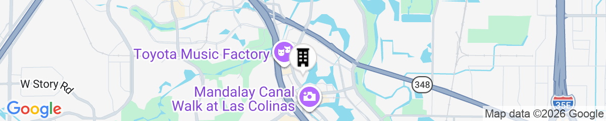 Map for Marriott Dallas Las Colinas