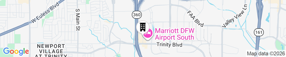 Map for Hampton Inn & Suites Dallas/Ft. Worth Airport South