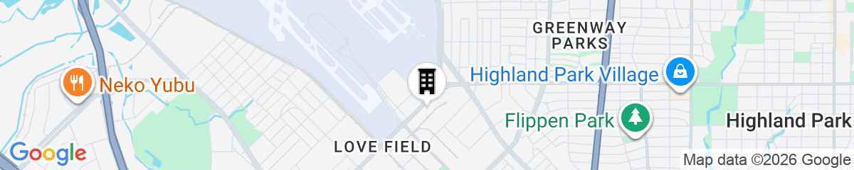 Map for DoubleTree by Hilton Hotel Dallas – Love Field