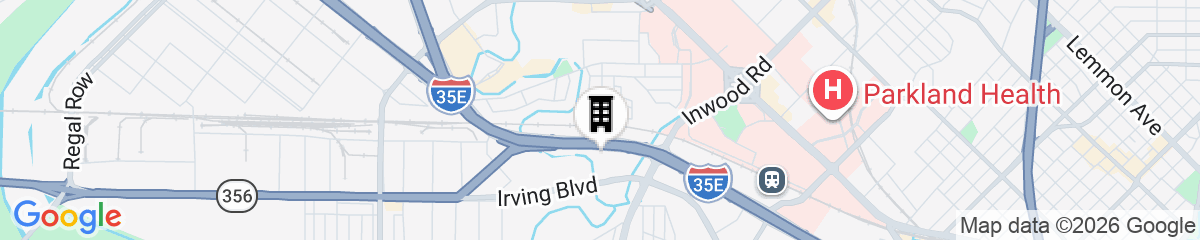 Map for Spark by Hilton Dallas Medical District Love Field