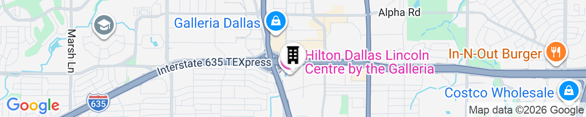 Map for Hilton Dallas Lincoln Centre by the Galleria