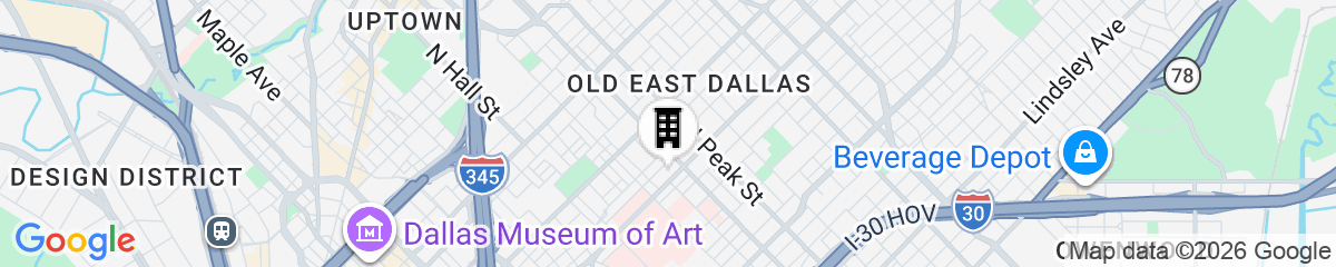 Map for Element by Marriott Dallas Downtown East