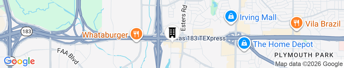 Map for Home2 Suites by Hilton DFW Airport South/Irving, TX