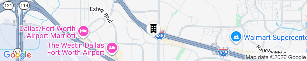 Map for Element by Marriott Dallas Fort Worth Airport North