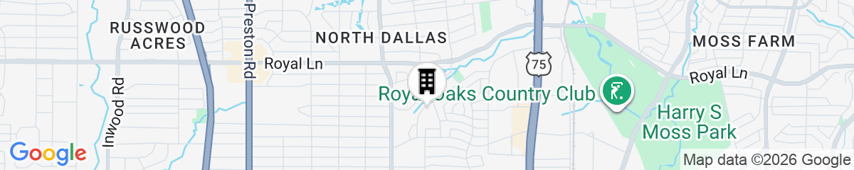 Map for ~ 10 Mi to Downtown: Quiet Dallas Studio