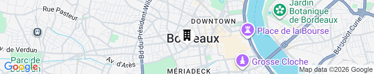 Map for  Hôtel Burdigala by Inwood Hotels